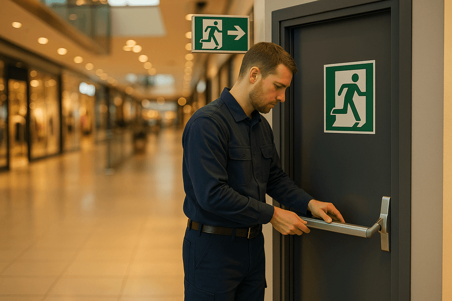 Las puertas antipánico son críticas para una evacuación segura en espacios comerciales. Una instalación y mantenimiento profesional aseguran su óptimo funcionamiento.